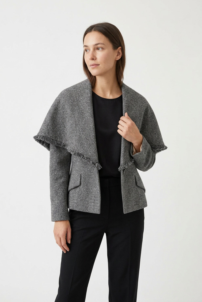 Christian Dior Gray Fringed Jacket