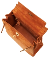 Hermès Kelly 25 Orange H Suede Bag