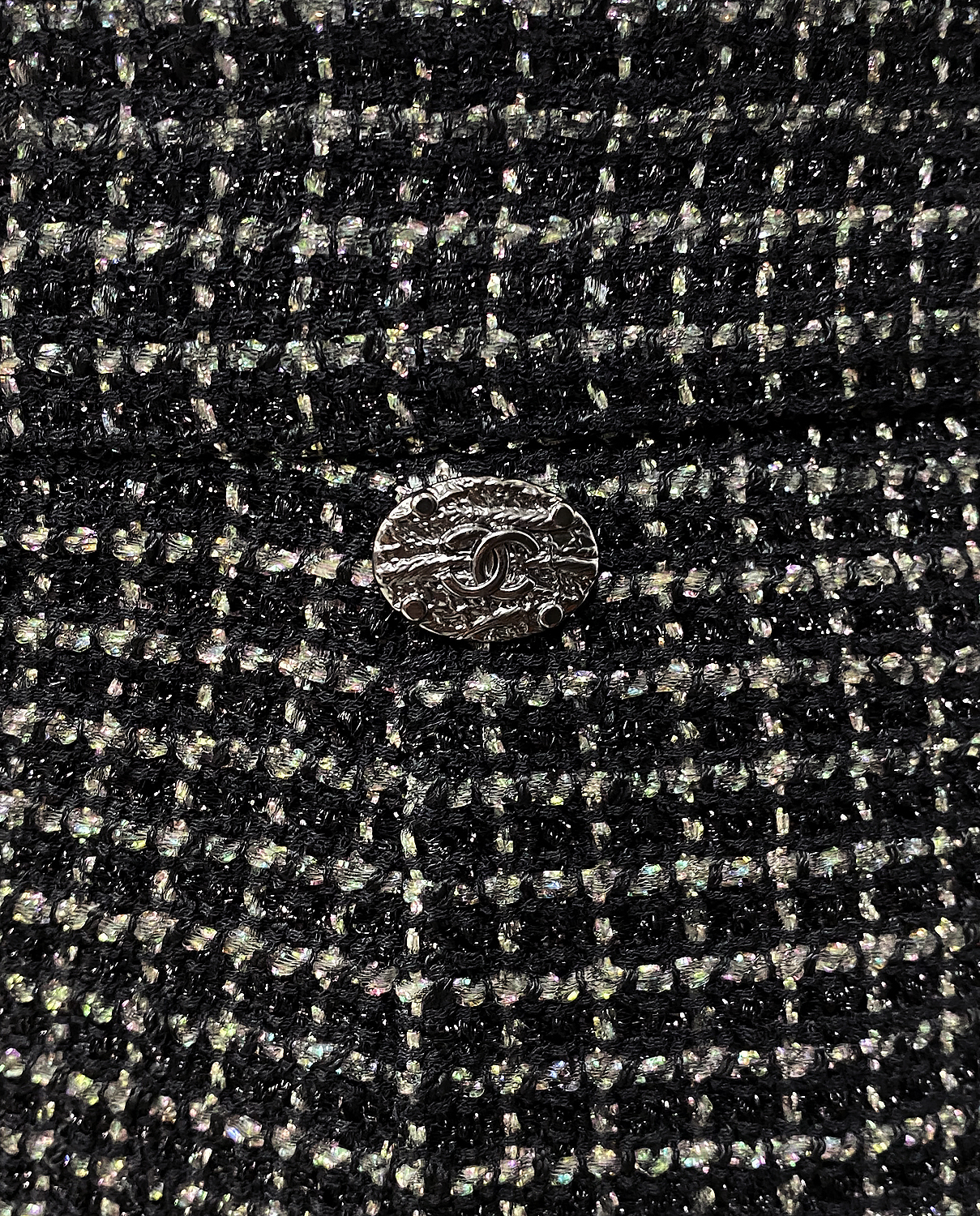 Chanel Black Tweed Skirt