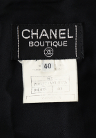 Chanel Black Skirt With Logo Buttons