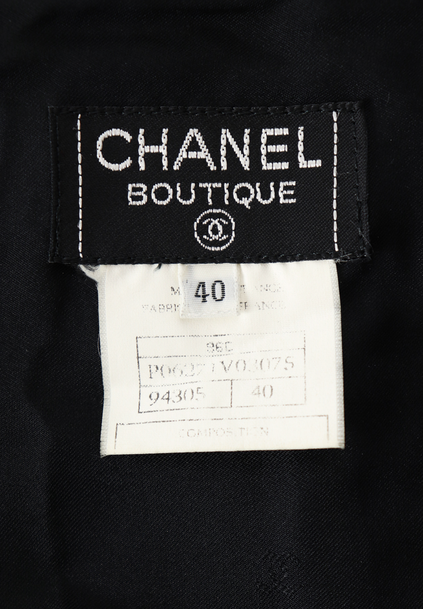 Chanel Black Skirt With Logo Buttons