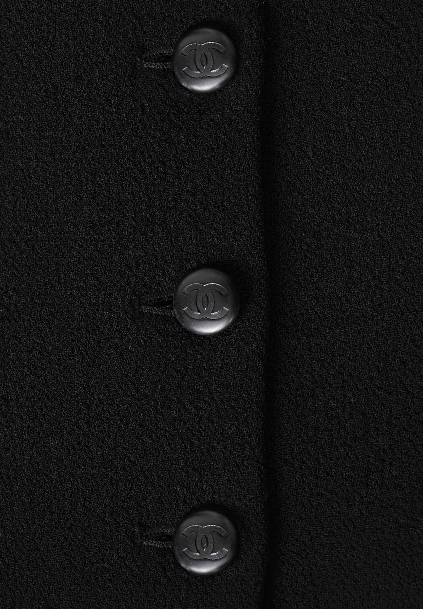 Chanel Black Skirt With Logo Buttons