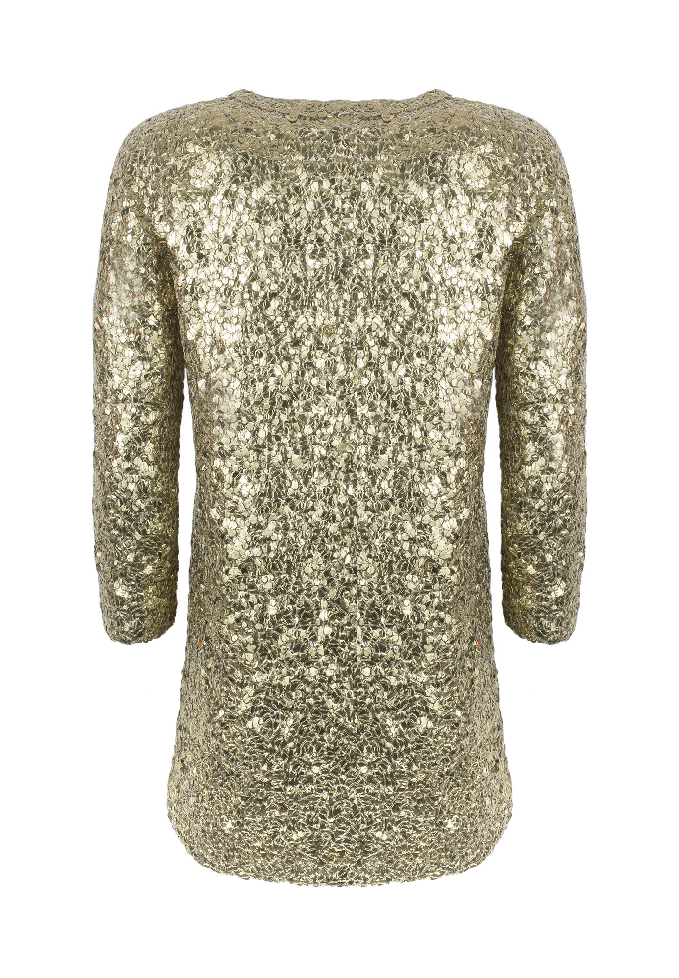 Balmain Golden Tunic With Sequins