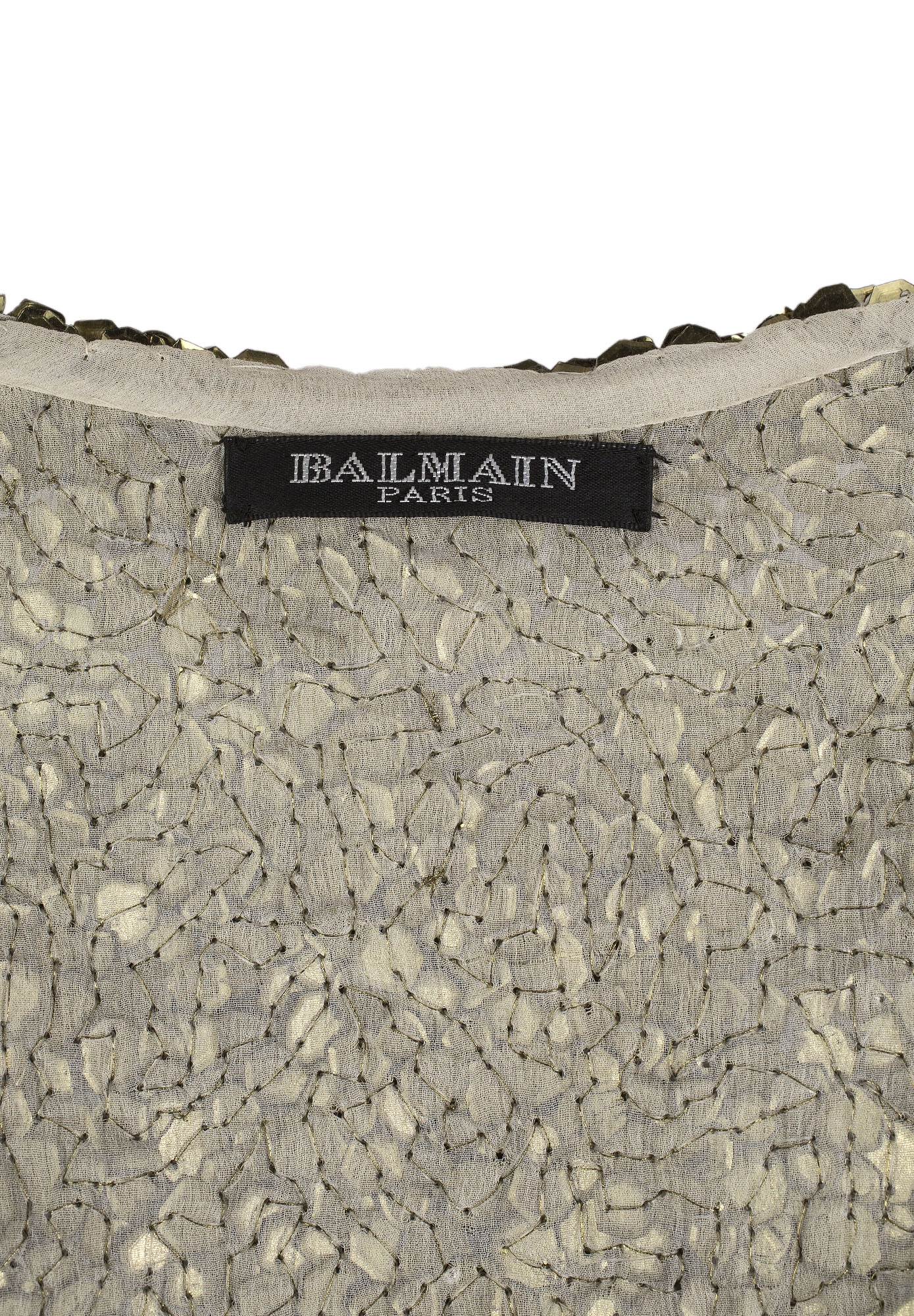 Balmain Golden Tunic With Sequins