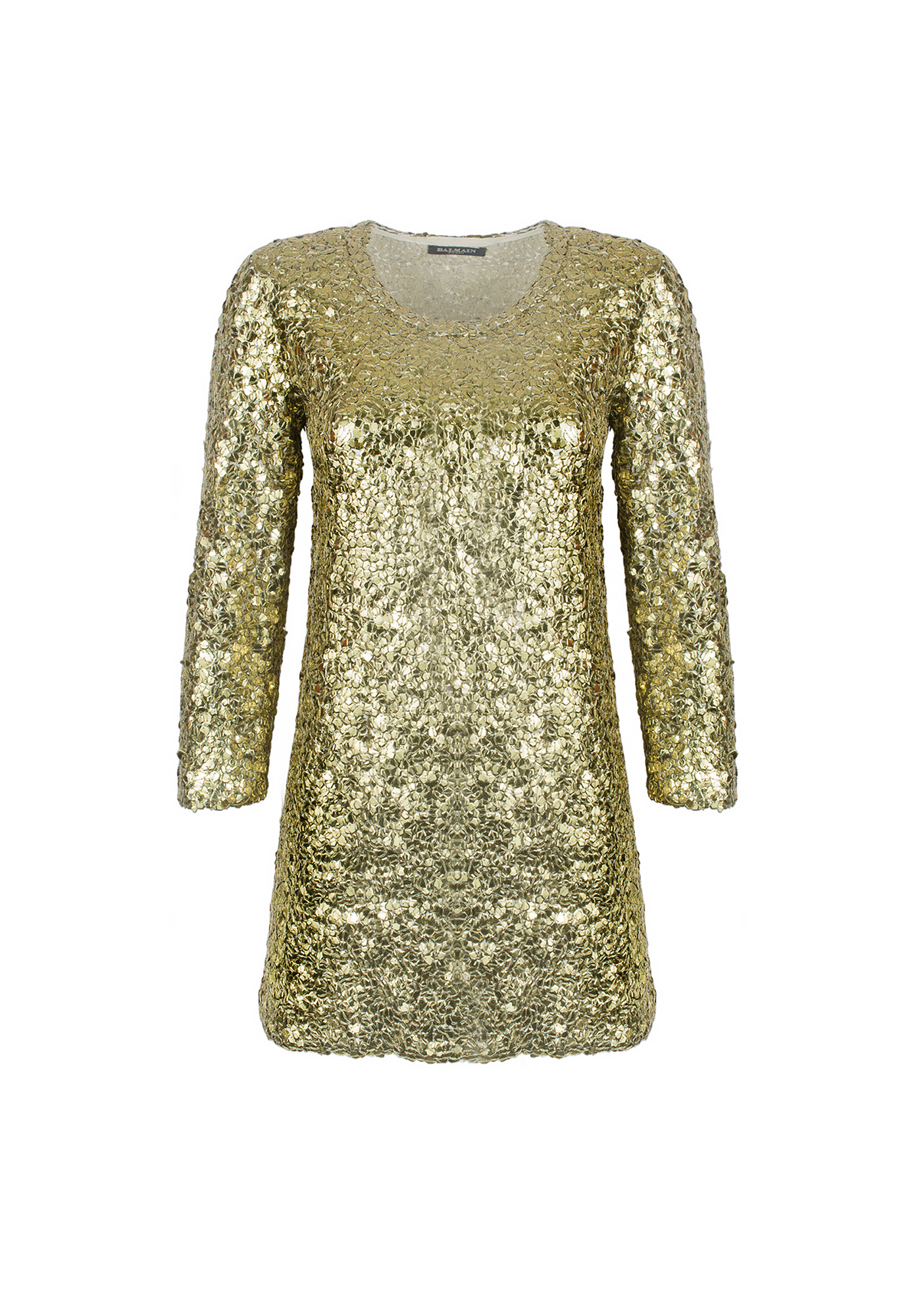 Balmain Golden Tunic With Sequins