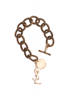 Yves Saint Laurent Chain Bracelet with Logo Charm