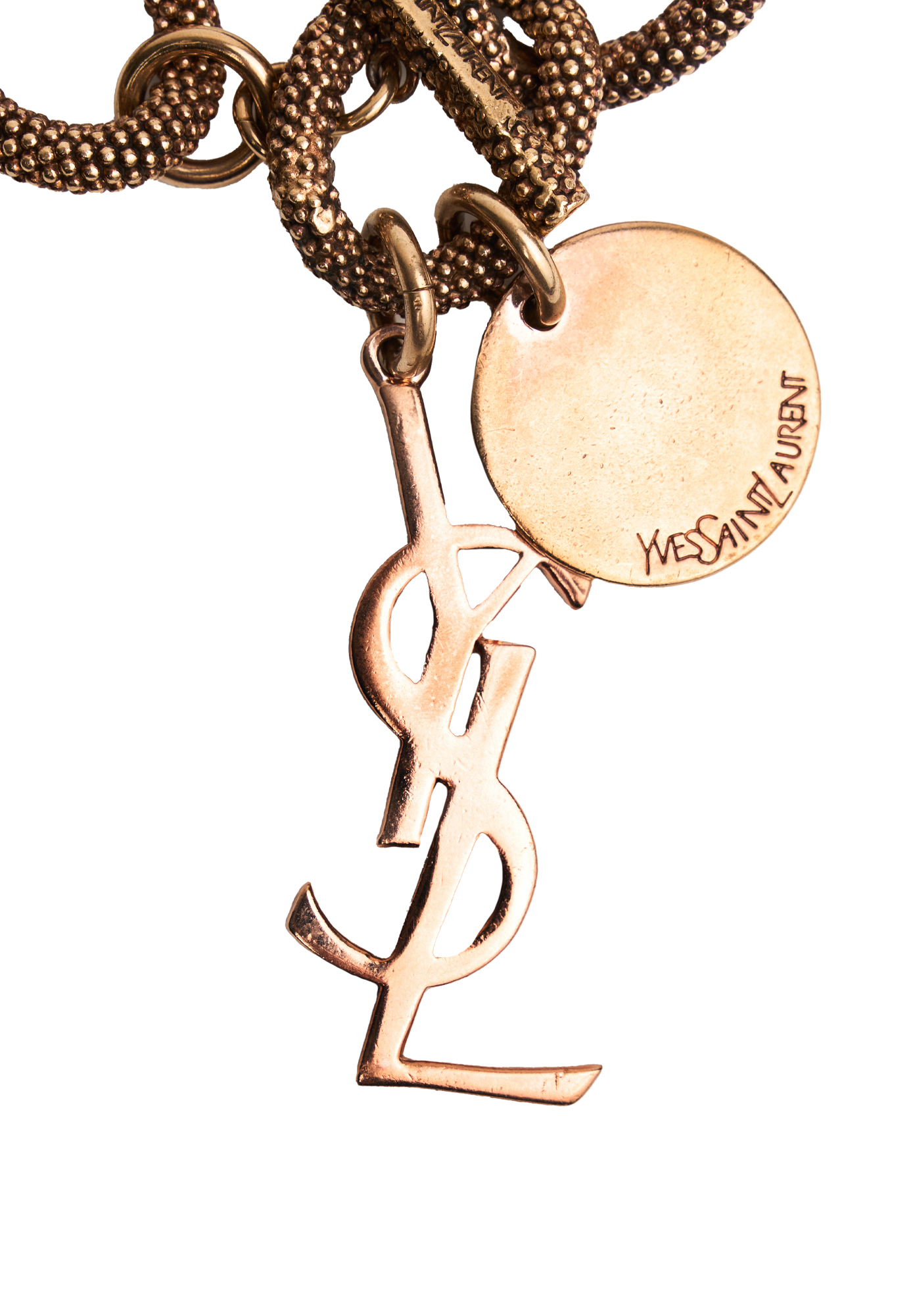 Yves Saint Laurent Chain Bracelet with Logo Charm