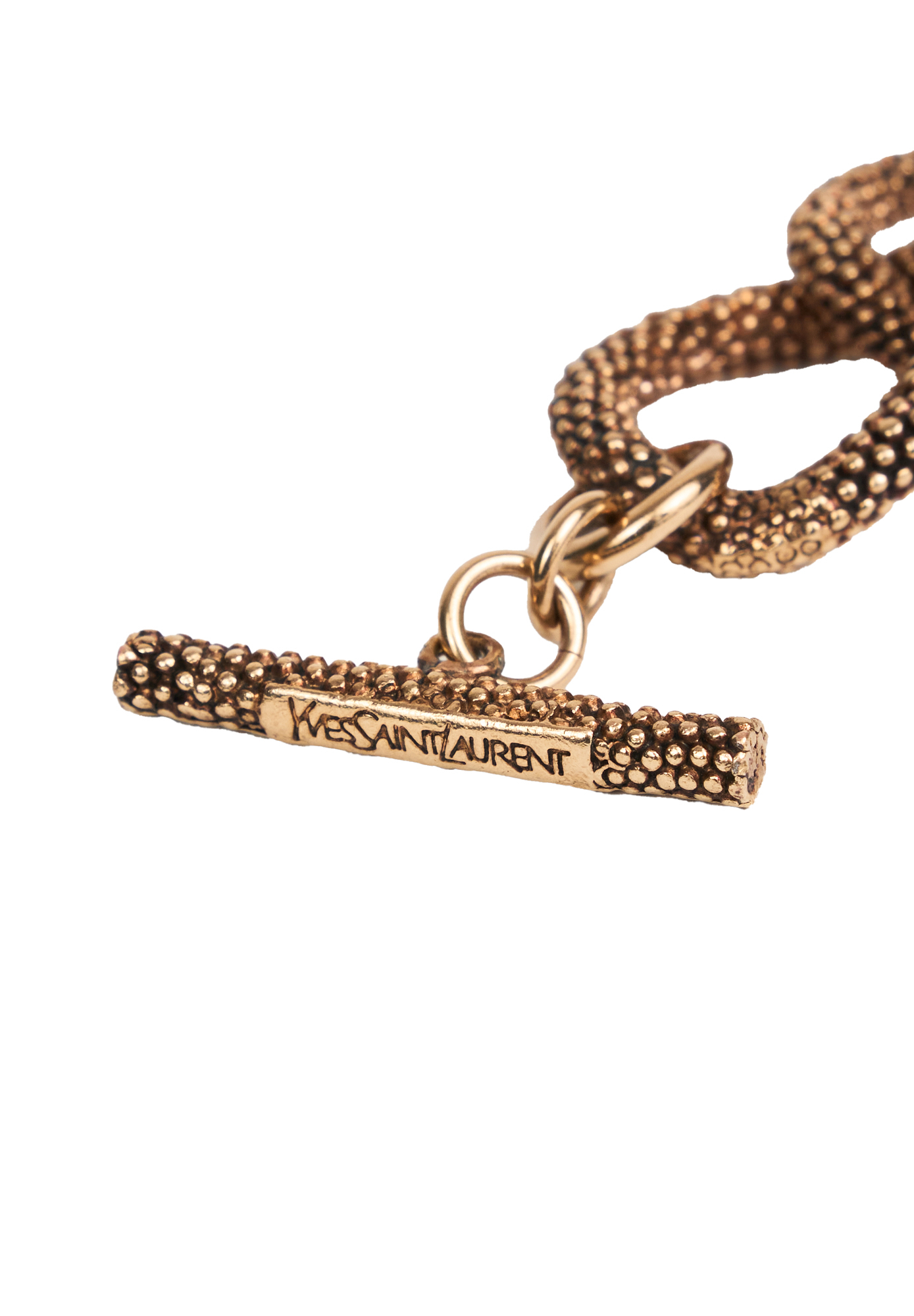 Yves Saint Laurent Chain Bracelet with Logo Charm