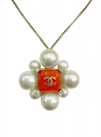 Chanel Logo Charm Necklace