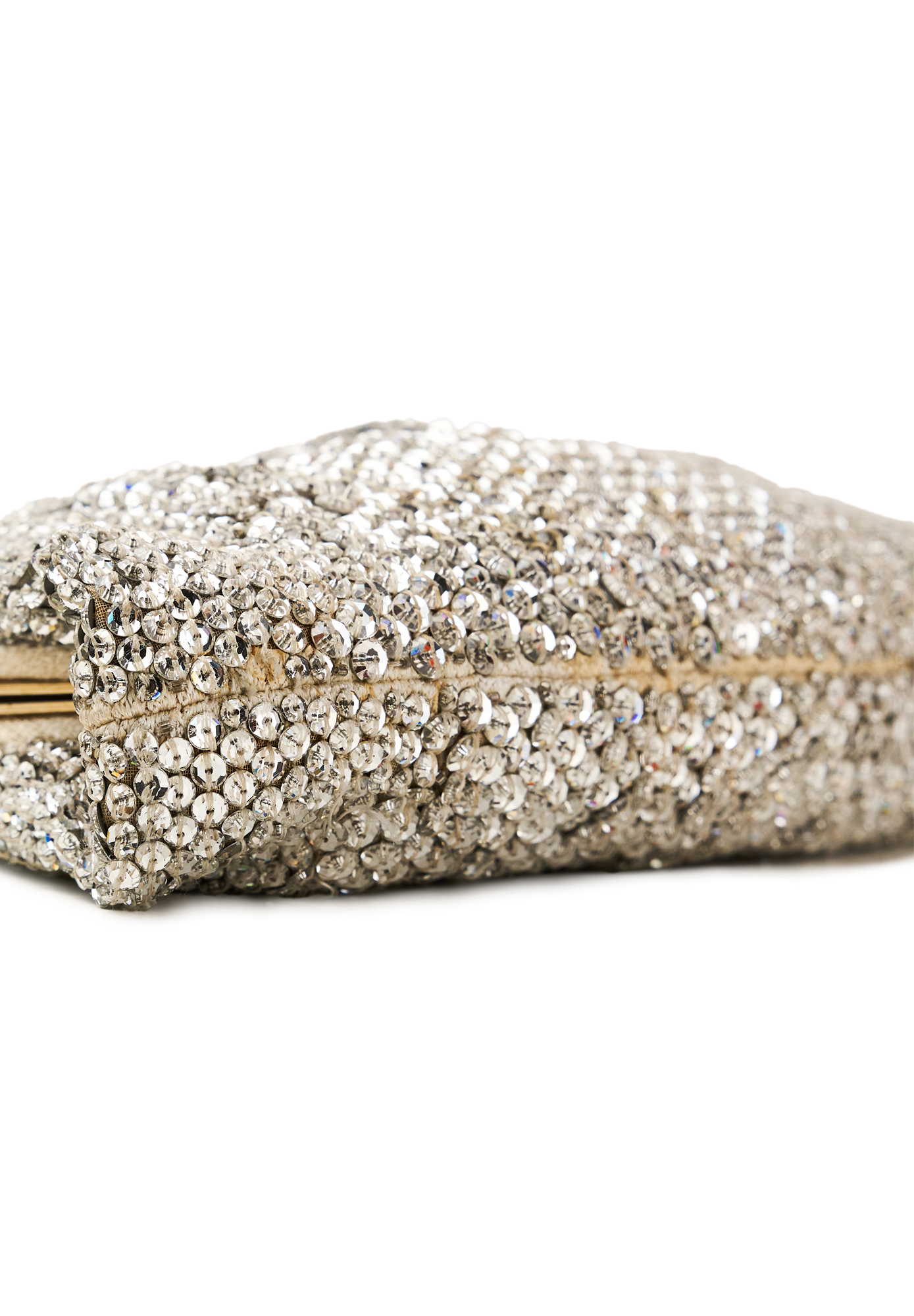 Silver Crystal-Embellished Valentino Bag