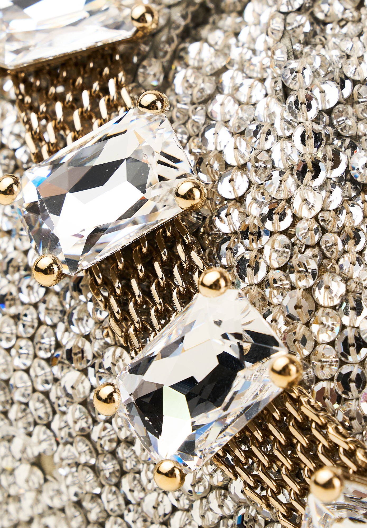 Silver Crystal-Embellished Valentino Bag