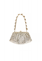 Silver Crystal-Embellished Valentino Bag
