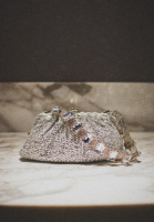 Silver Crystal-Embellished Valentino Bag