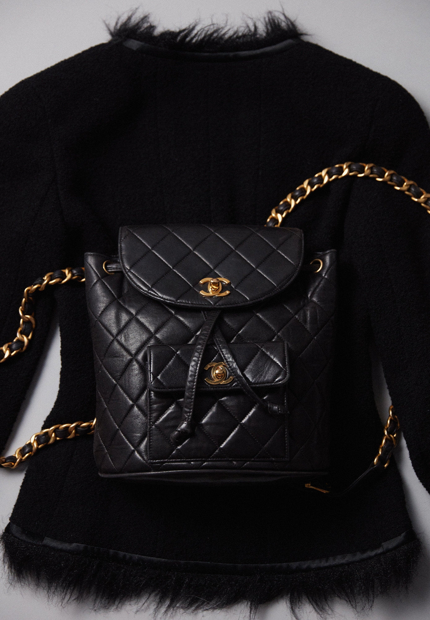 Chanel Duma Black Backpack
