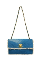 Chanel Maxi Denim Single Flap Bag