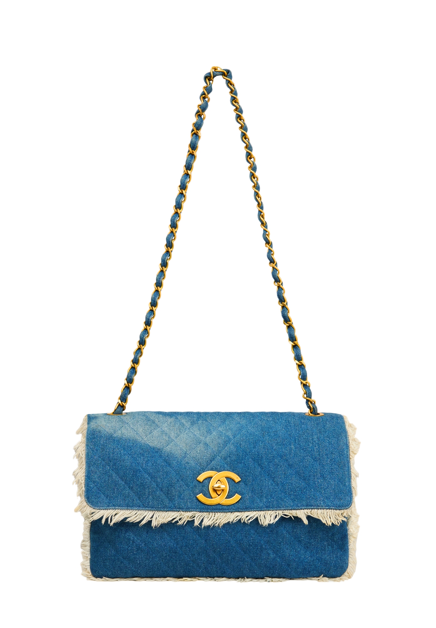 Chanel Maxi Denim Single Flap Bag