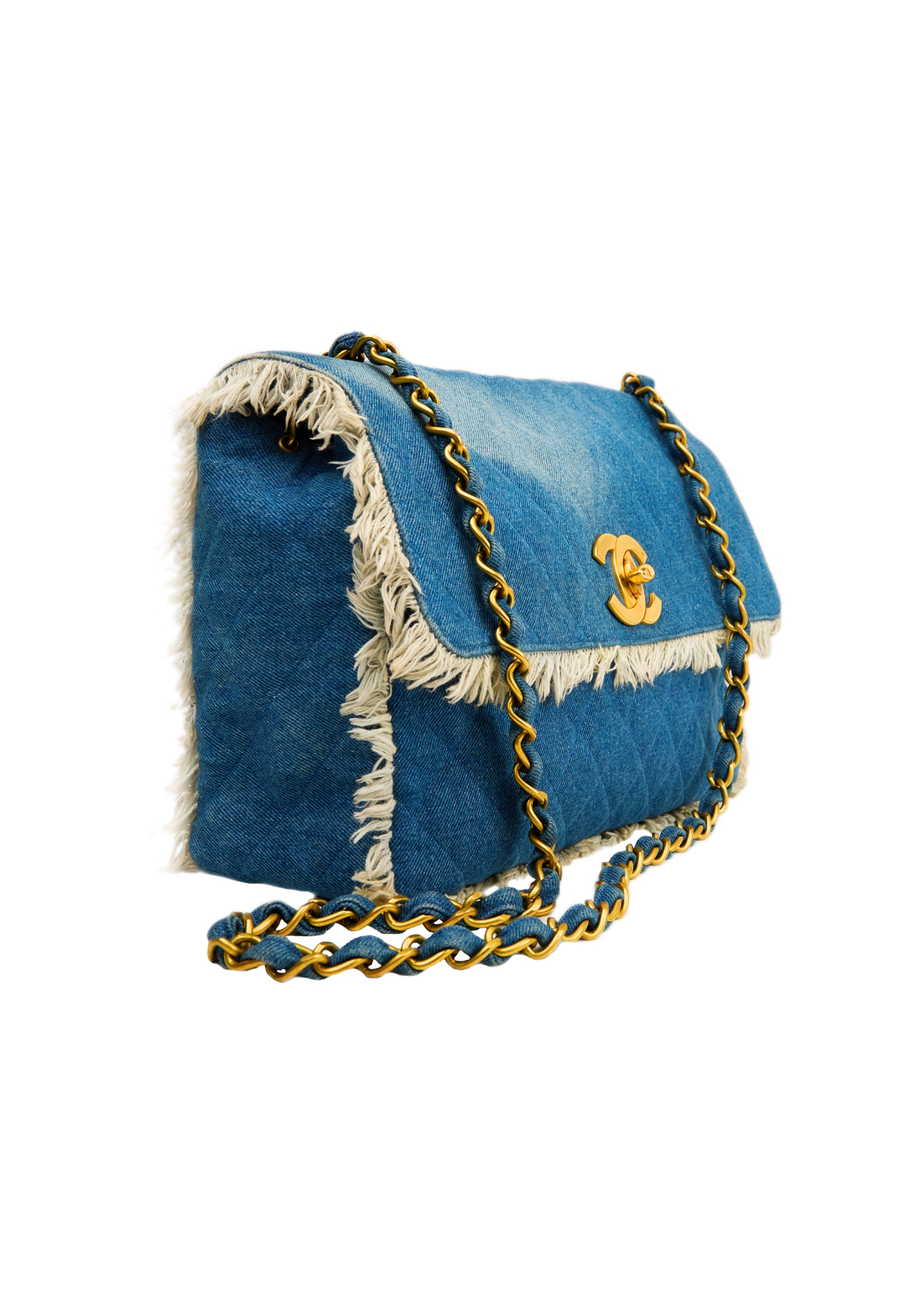 Chanel Maxi Denim Single Flap Bag