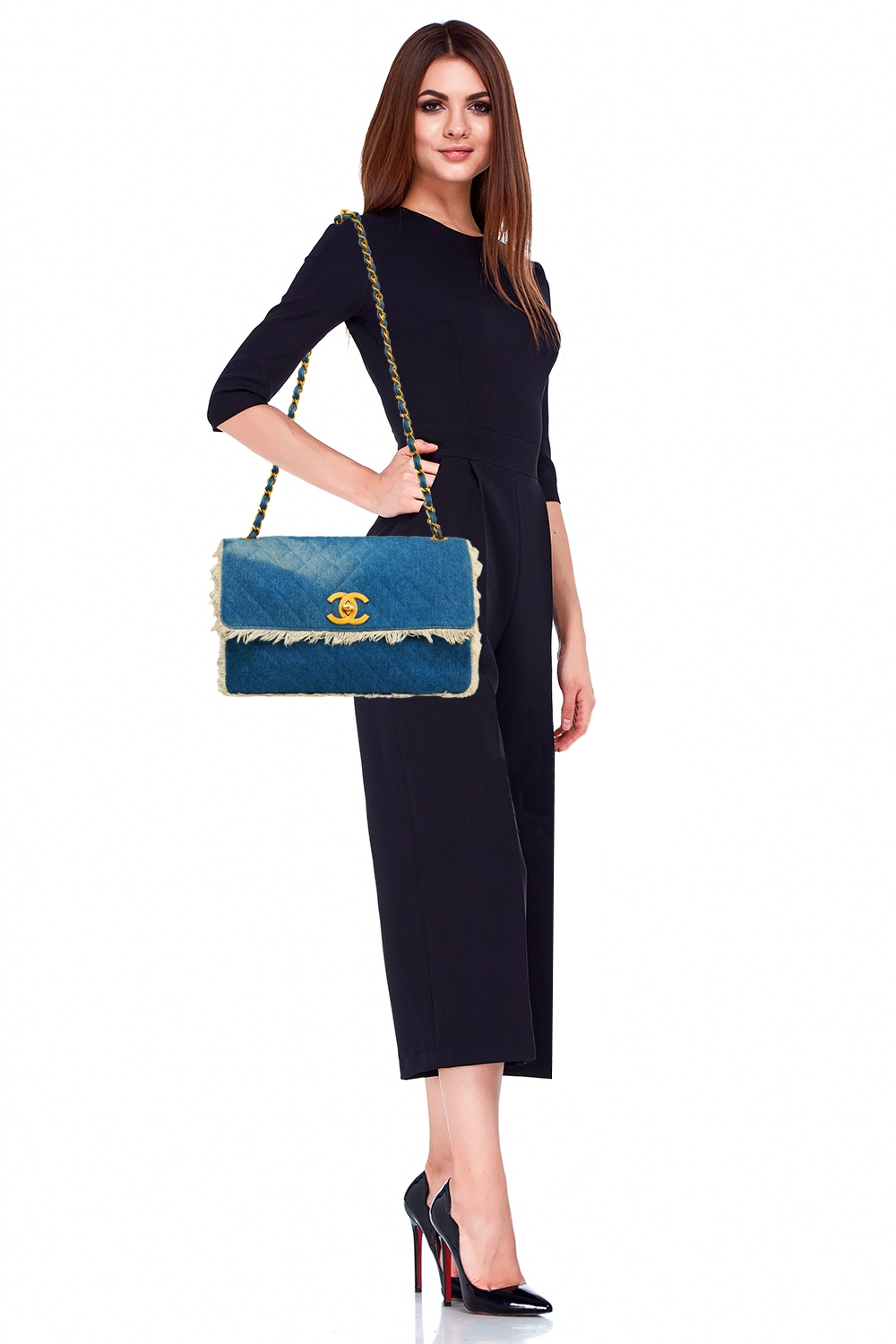 Chanel Maxi Denim Single Flap Bag