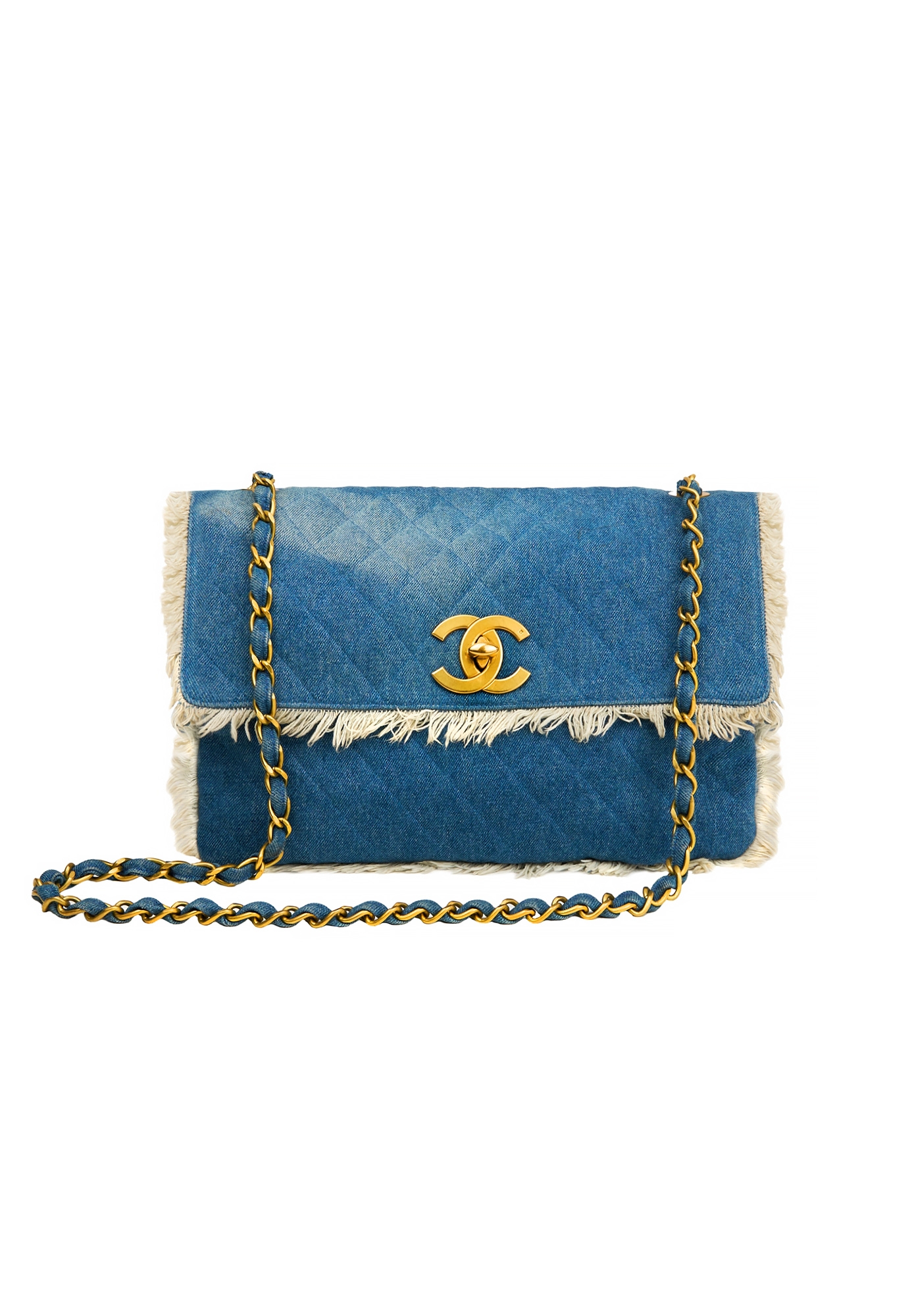 Chanel Maxi Denim Single Flap Bag