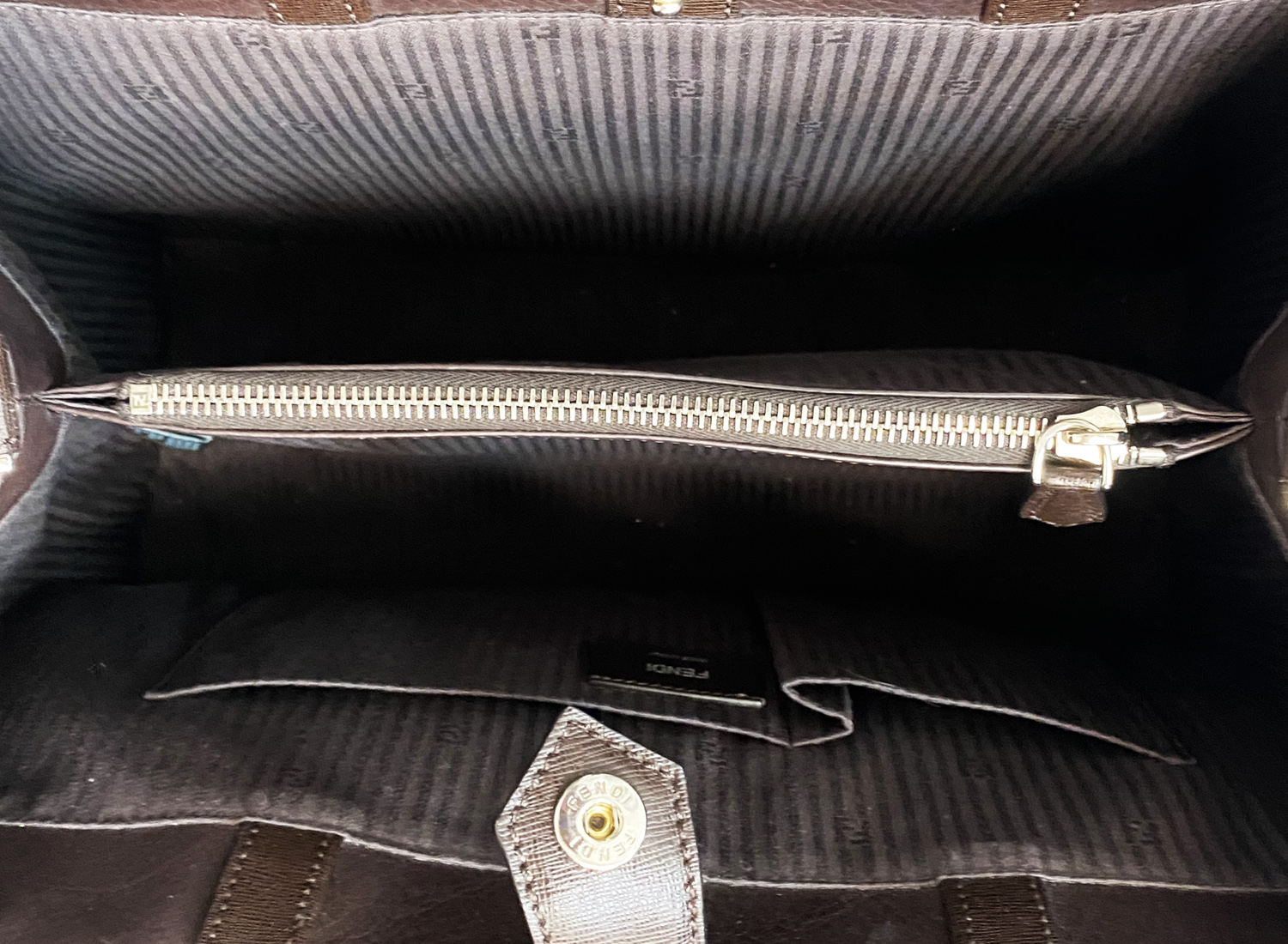 Fendi 2Jours Multicolor Leather Tote Bag