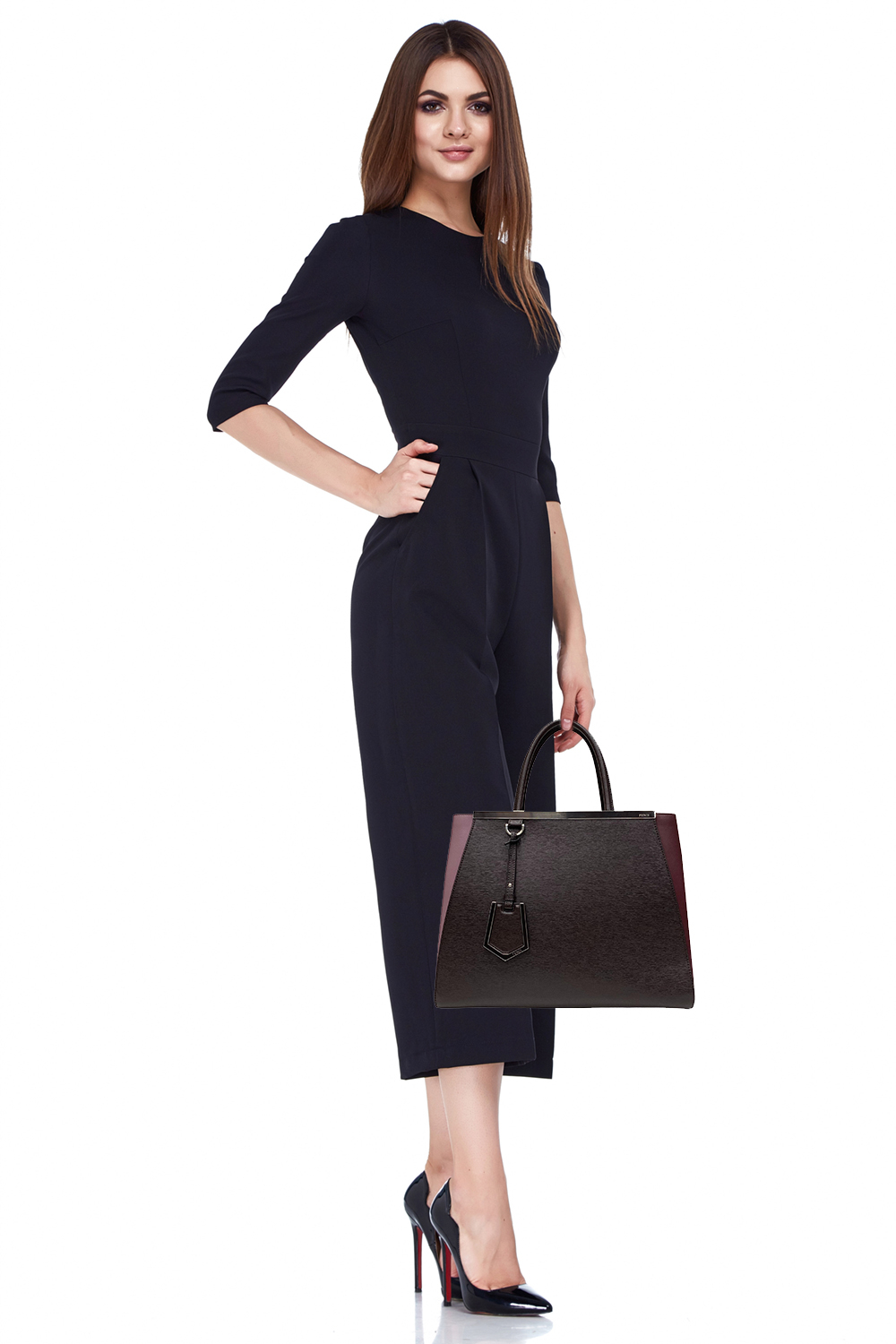 Fendi 2Jours Multicolor Leather Tote Bag