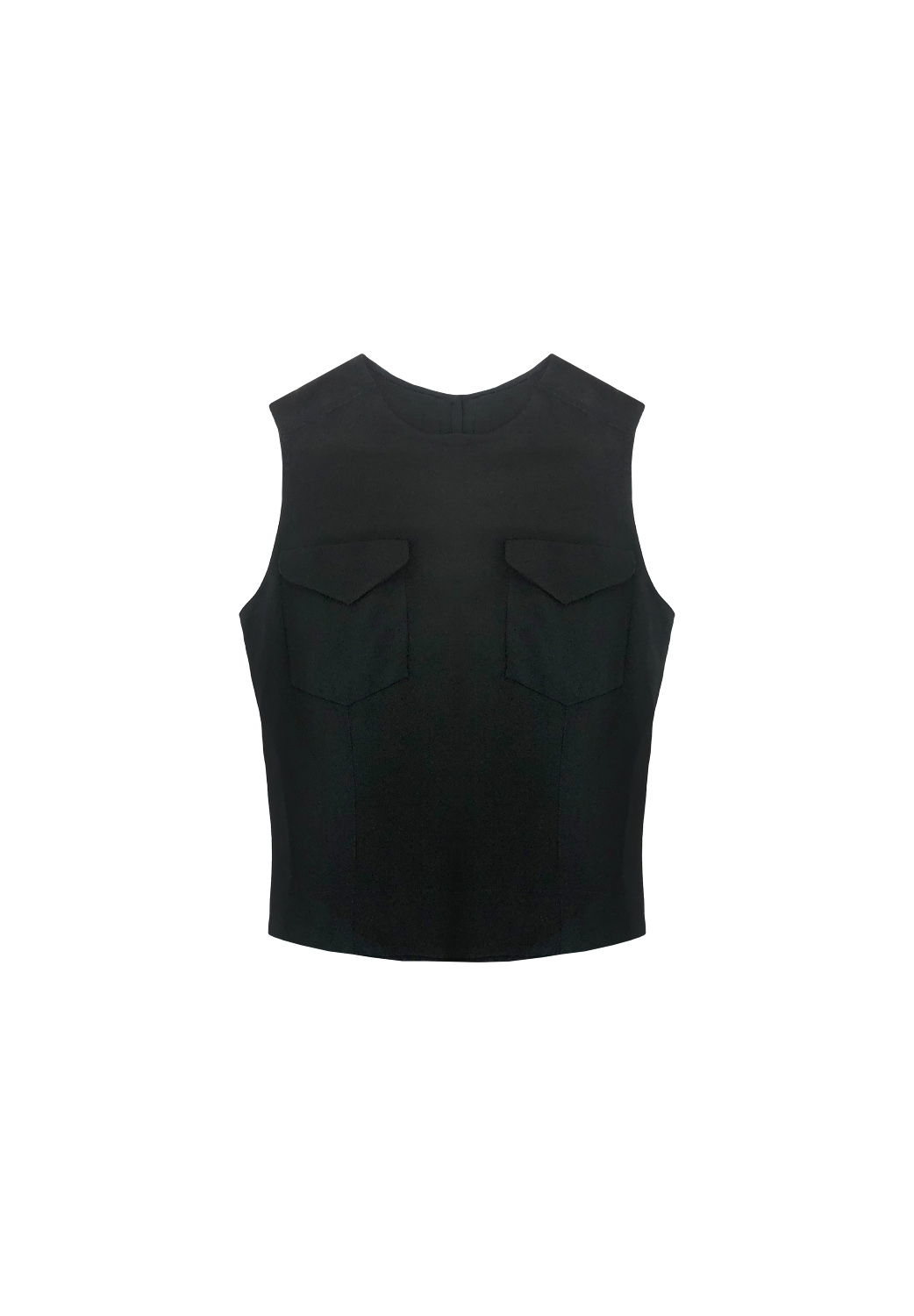 Chanel Black Top with Pockets