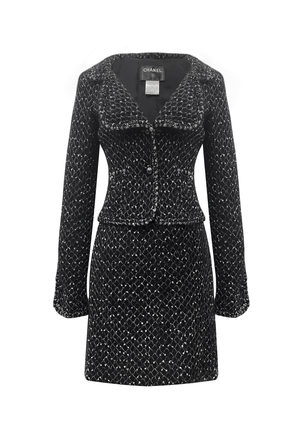 Chanel Grey Mohair Suit