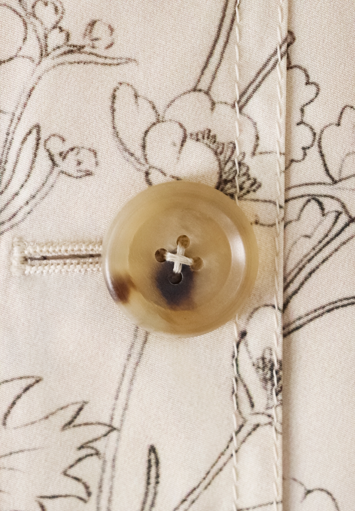 Bottega Veneta Trench Coat With Floral Print