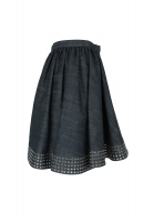 Alaia Denim Skirt With Eyelets