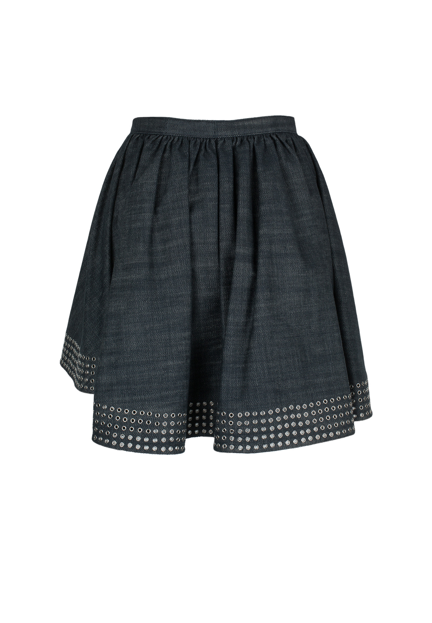 Alaia Denim Skirt With Eyelets