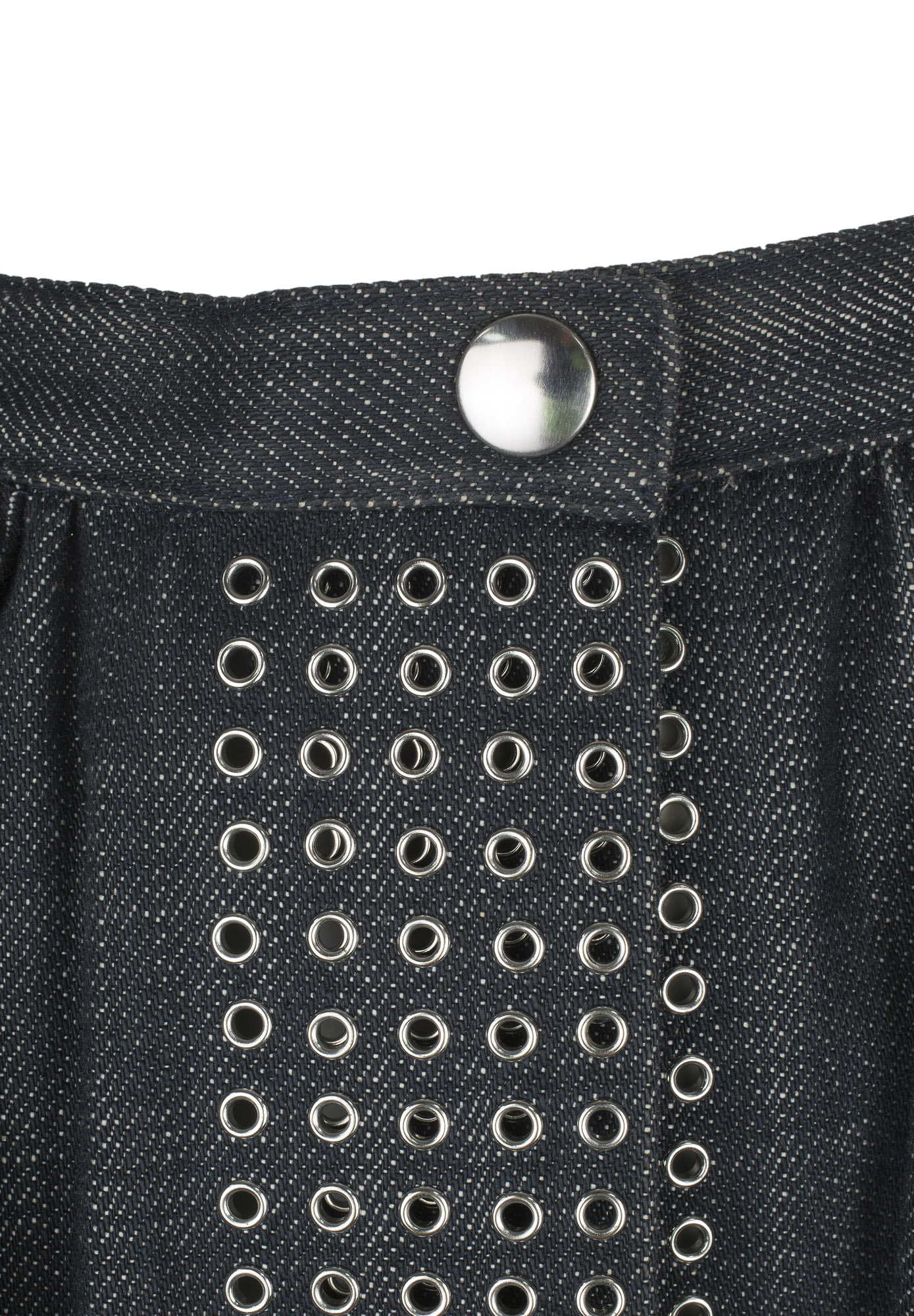 Alaia Denim Skirt With Eyelets