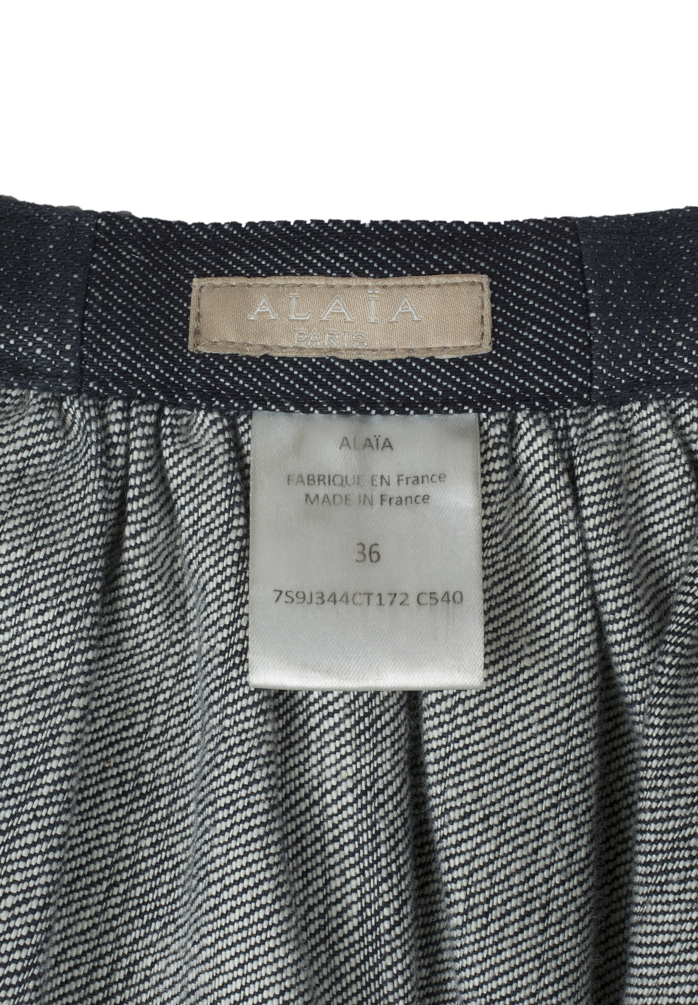 Alaia Denim Skirt With Eyelets