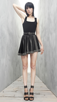 Alaia Denim Skirt With Eyelets