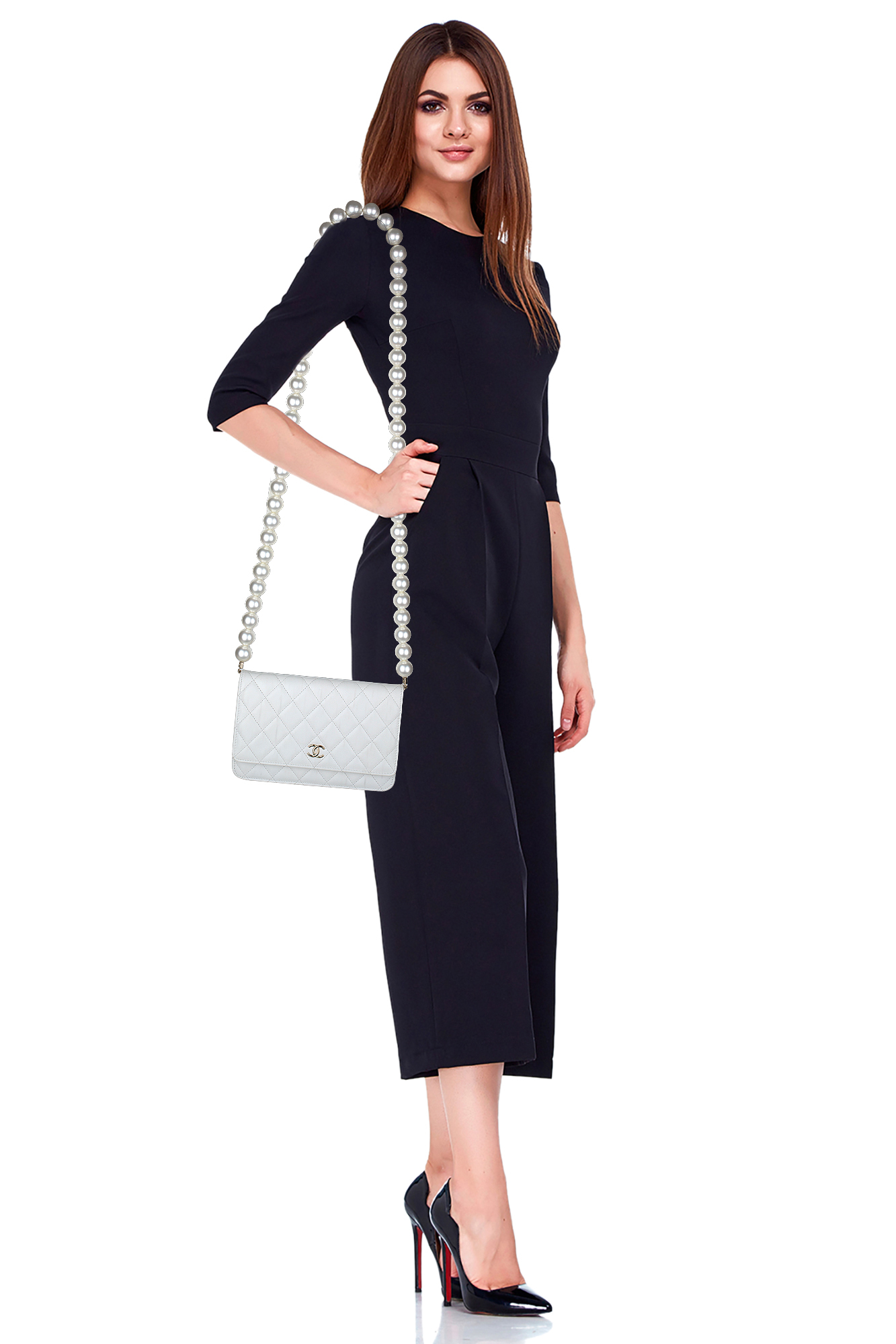 Chanel Pearl White Wallet On Chain Bag