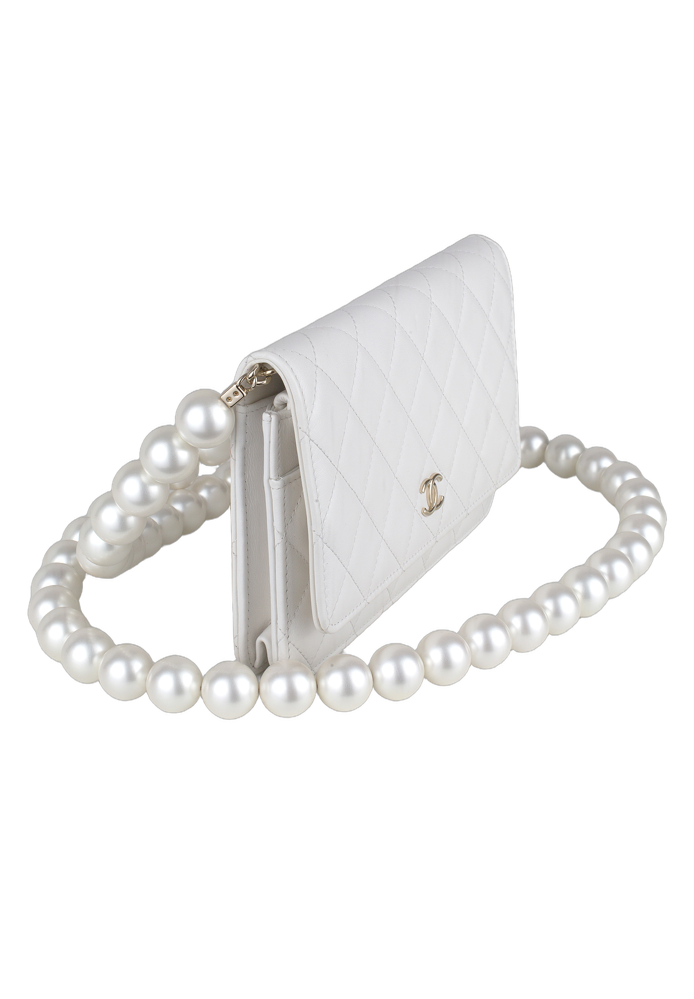 Chanel Pearl White Wallet On Chain Bag