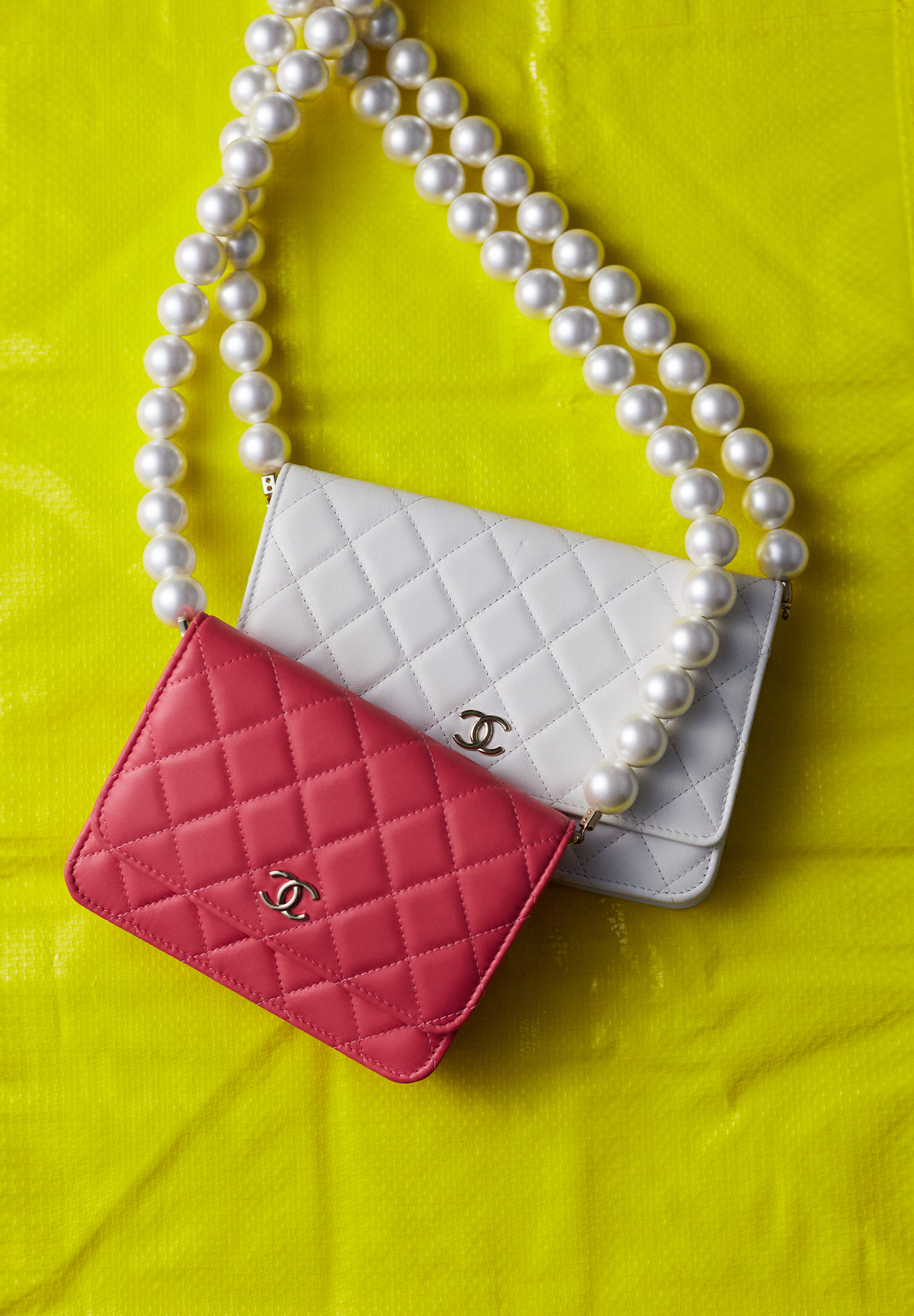 Chanel Pearl White Wallet On Chain Bag