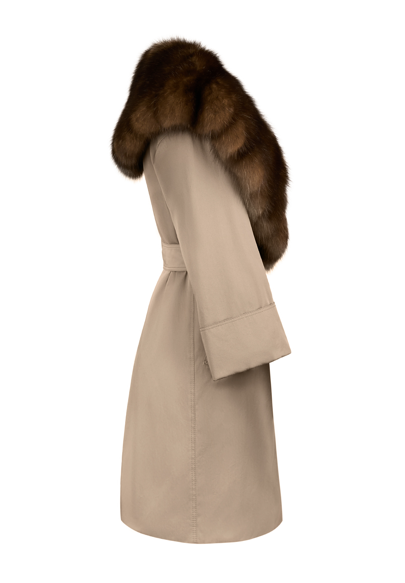 Fendi Coat With Mink Collar