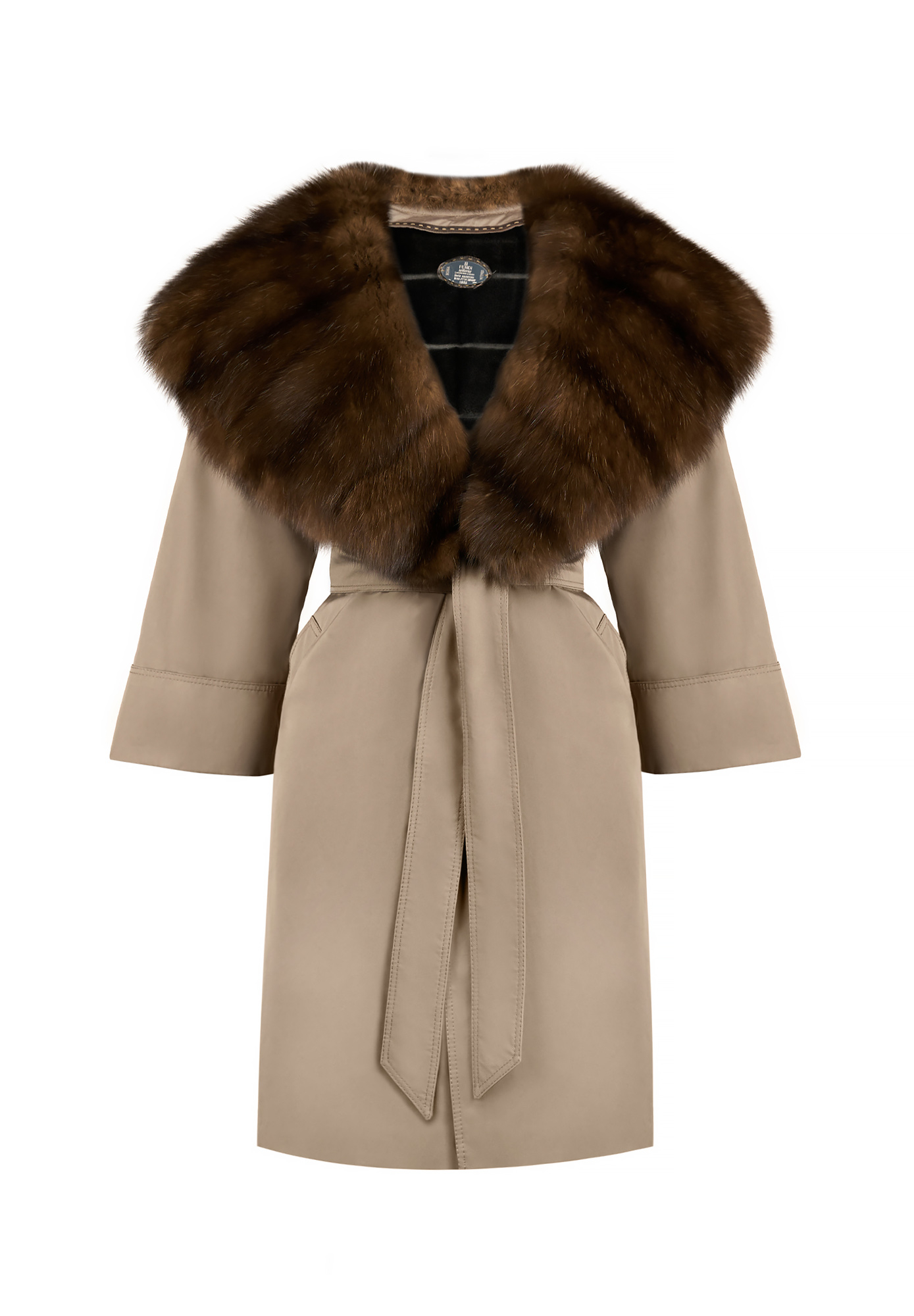 Fendi Coat With Mink Collar