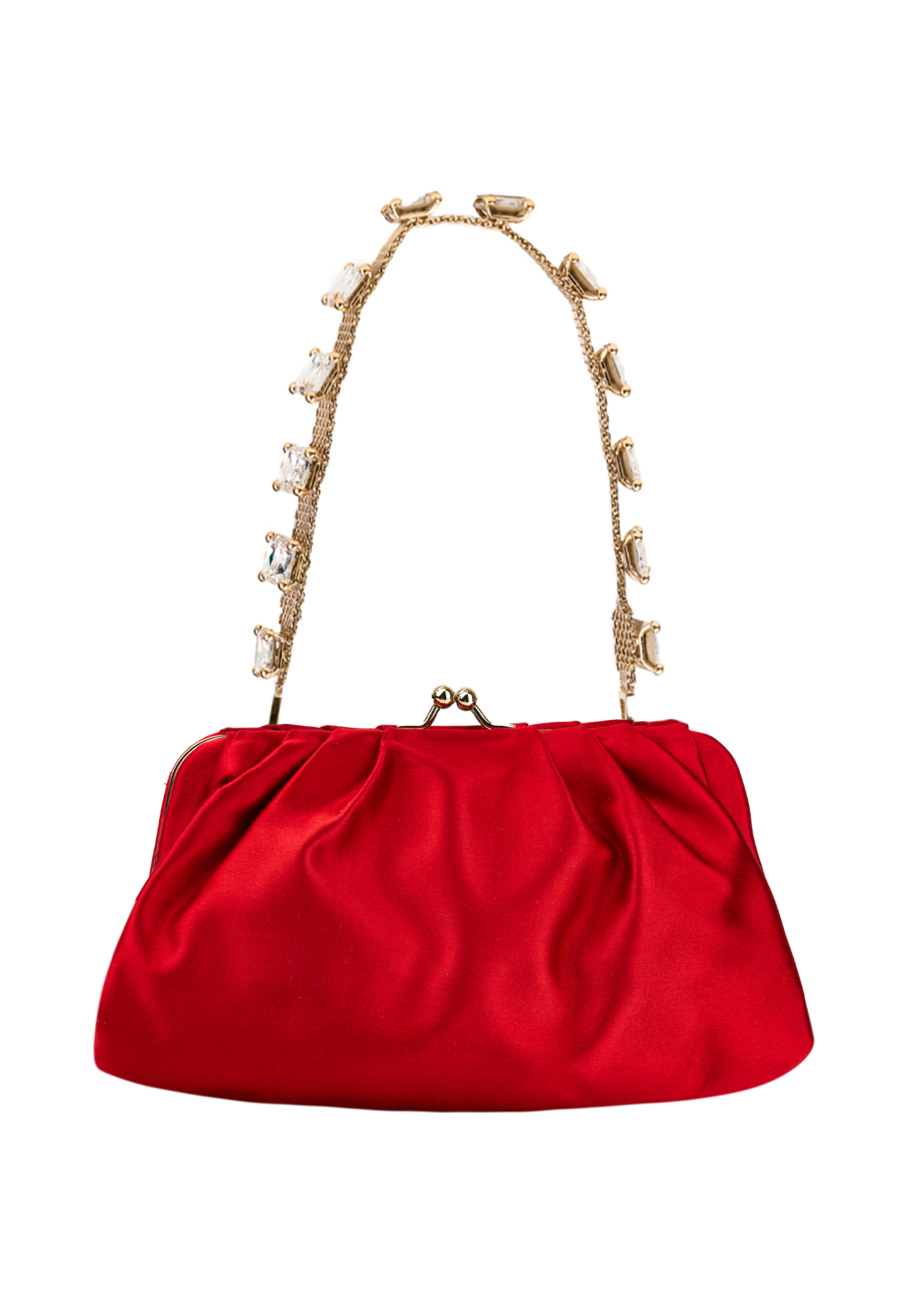 Valentino Red Bag With Crystals