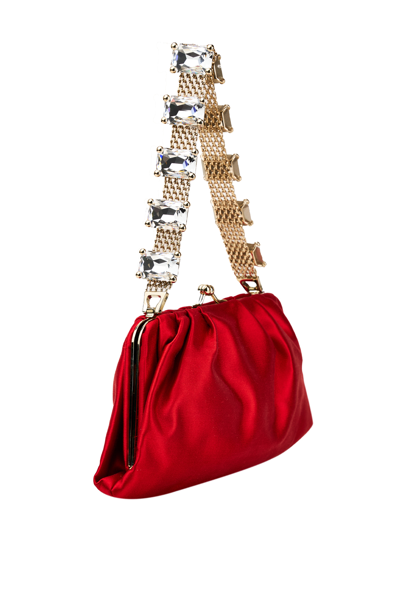 Valentino Red Bag With Crystals