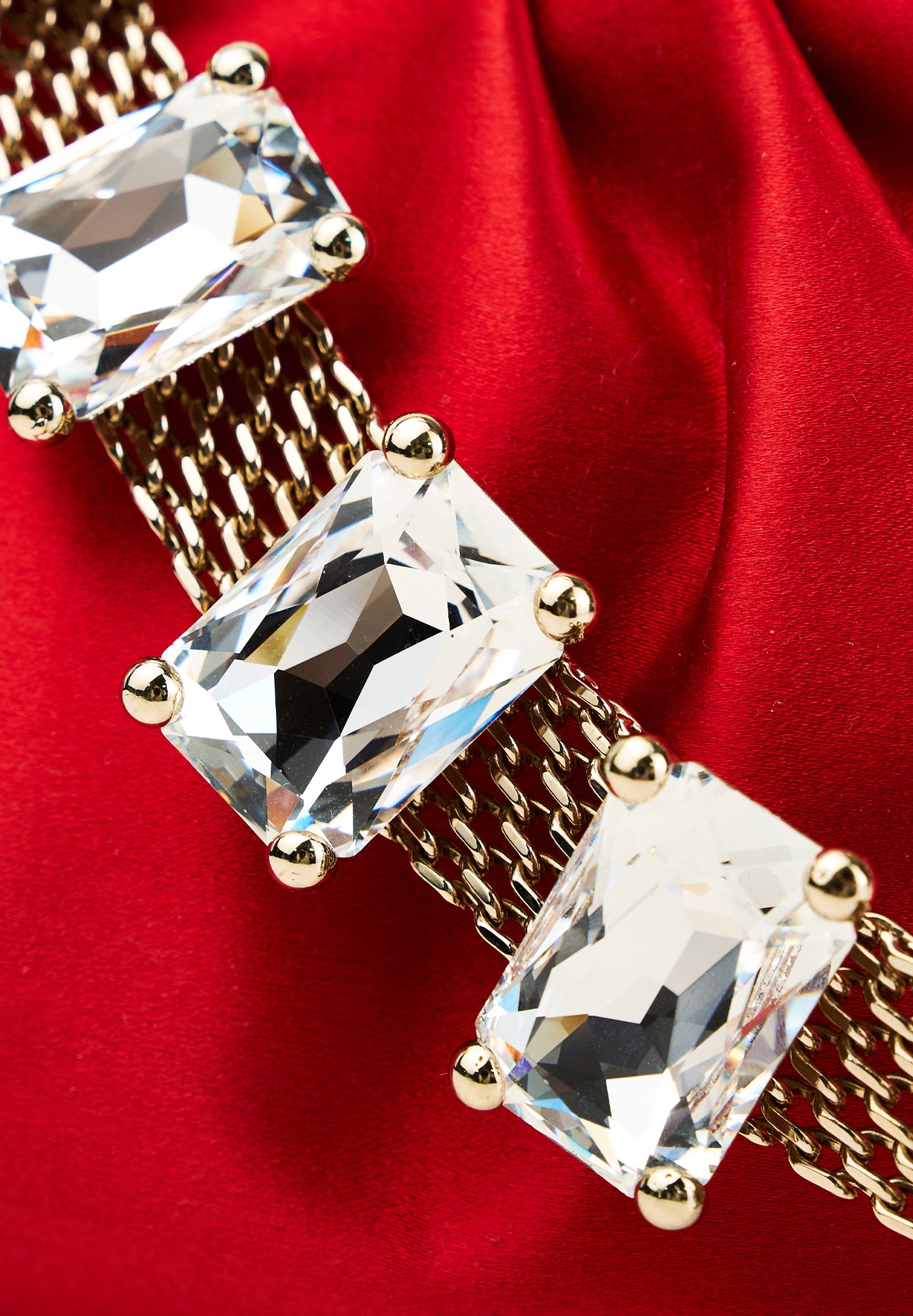 Valentino Red Bag With Crystals