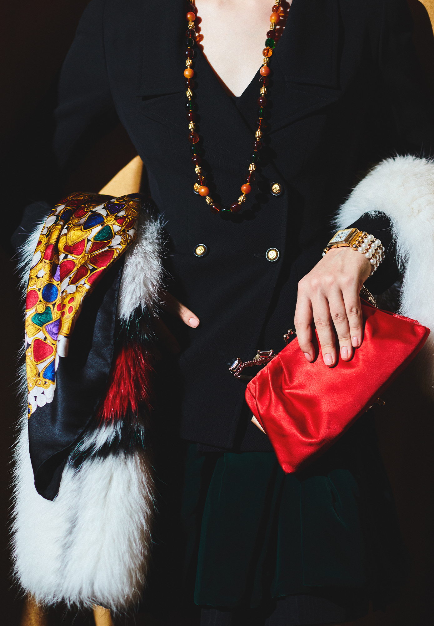 Valentino Red Bag With Crystals