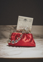 Valentino Red Bag With Crystals