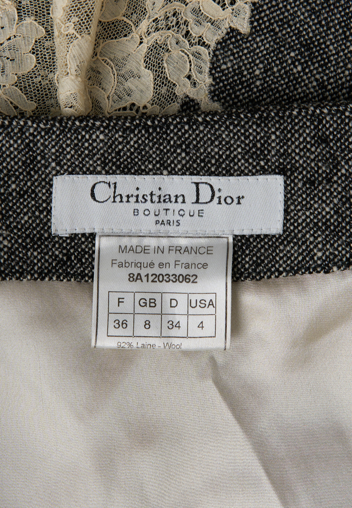 Christian Dior Grey Skirt