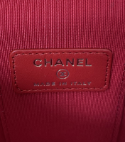 Chanel Vanity Case Red Caviar Leather Bag