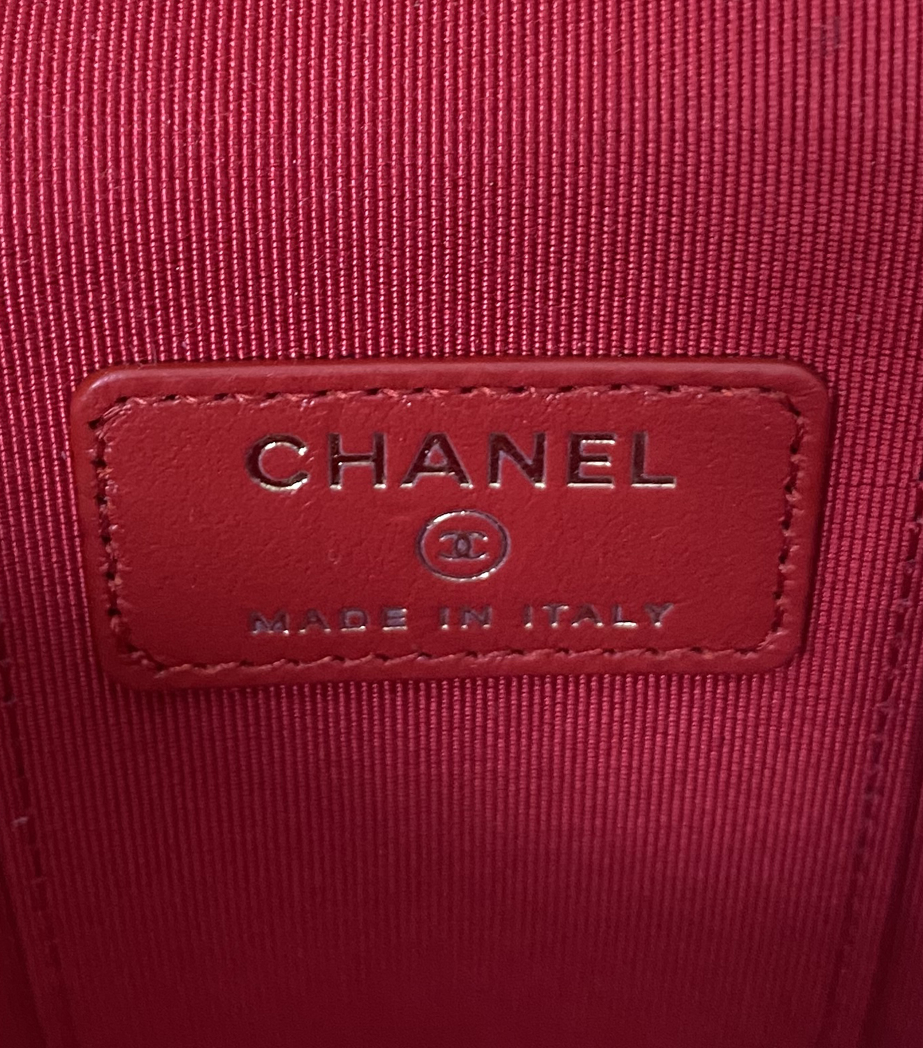 Chanel Vanity Case Red Caviar Leather Bag