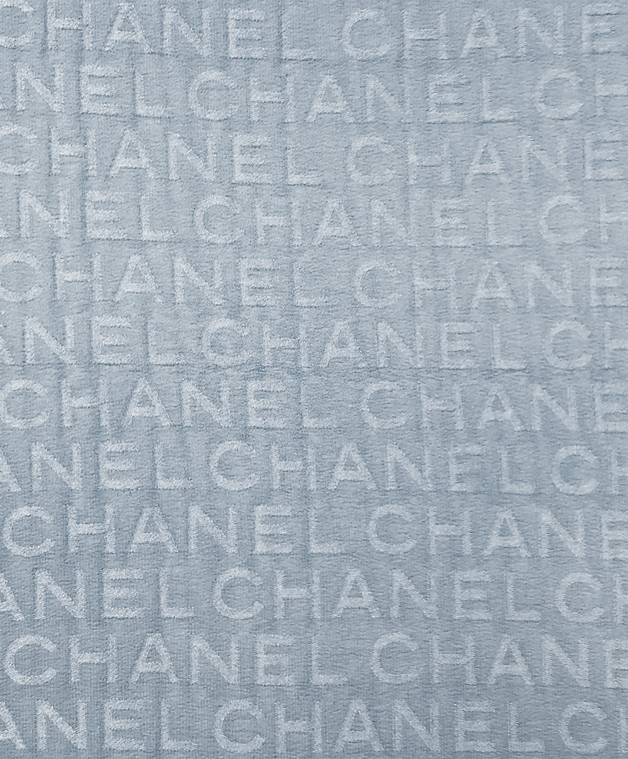 Chanel Light Blue Silk Scarf