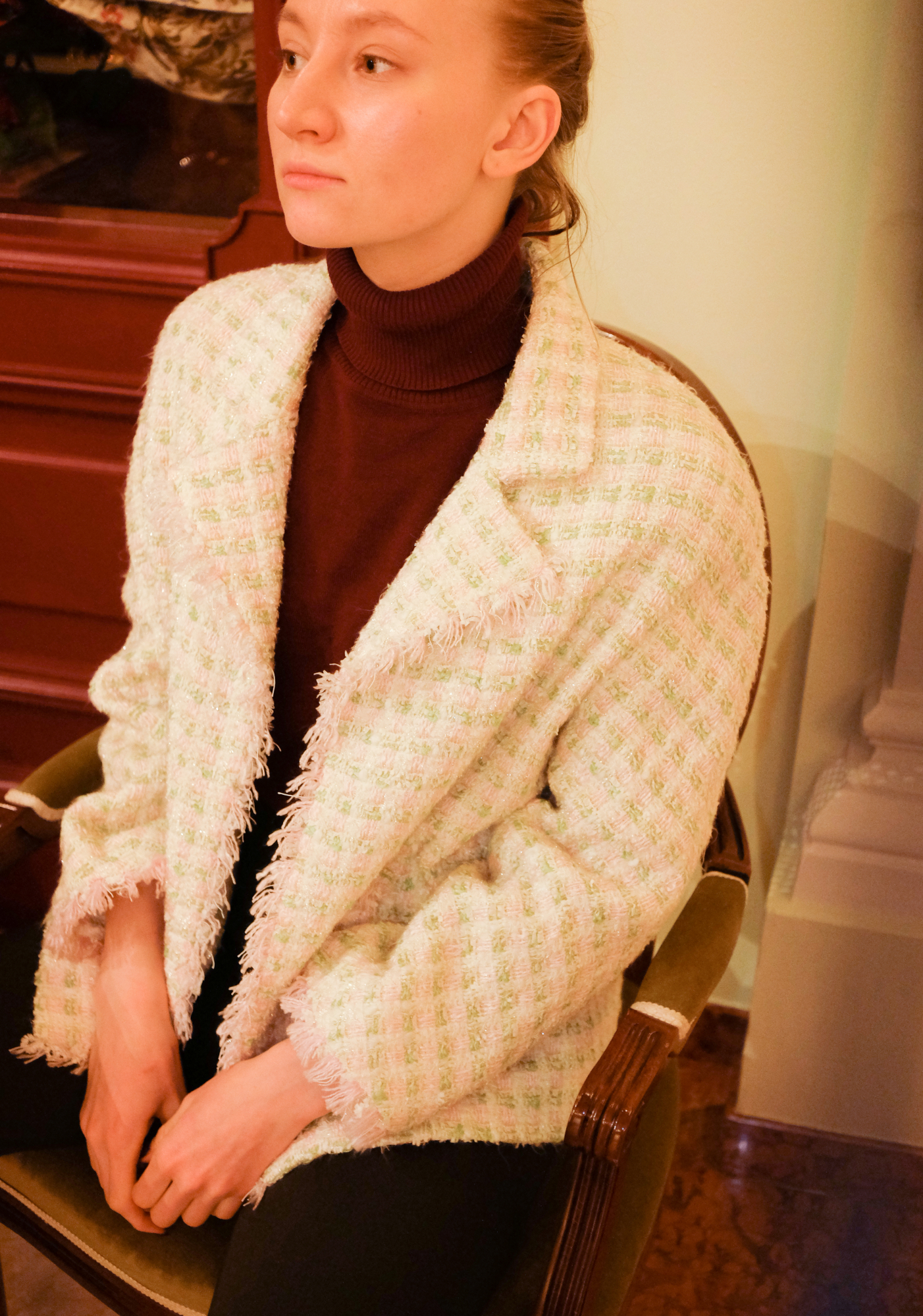 Chanel Tweed Fringe Jacket