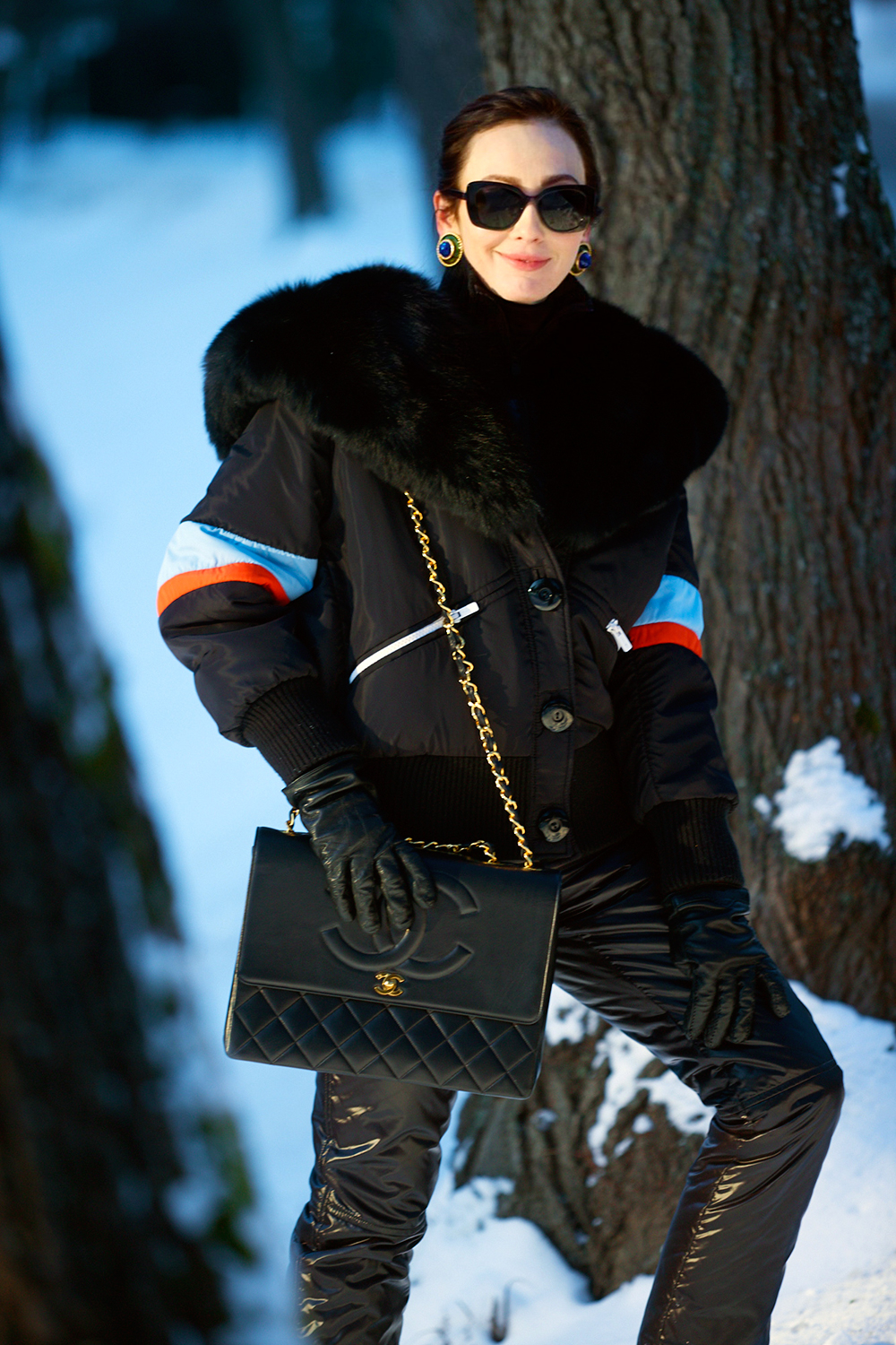 Miu Miu Black Bomber Jacket