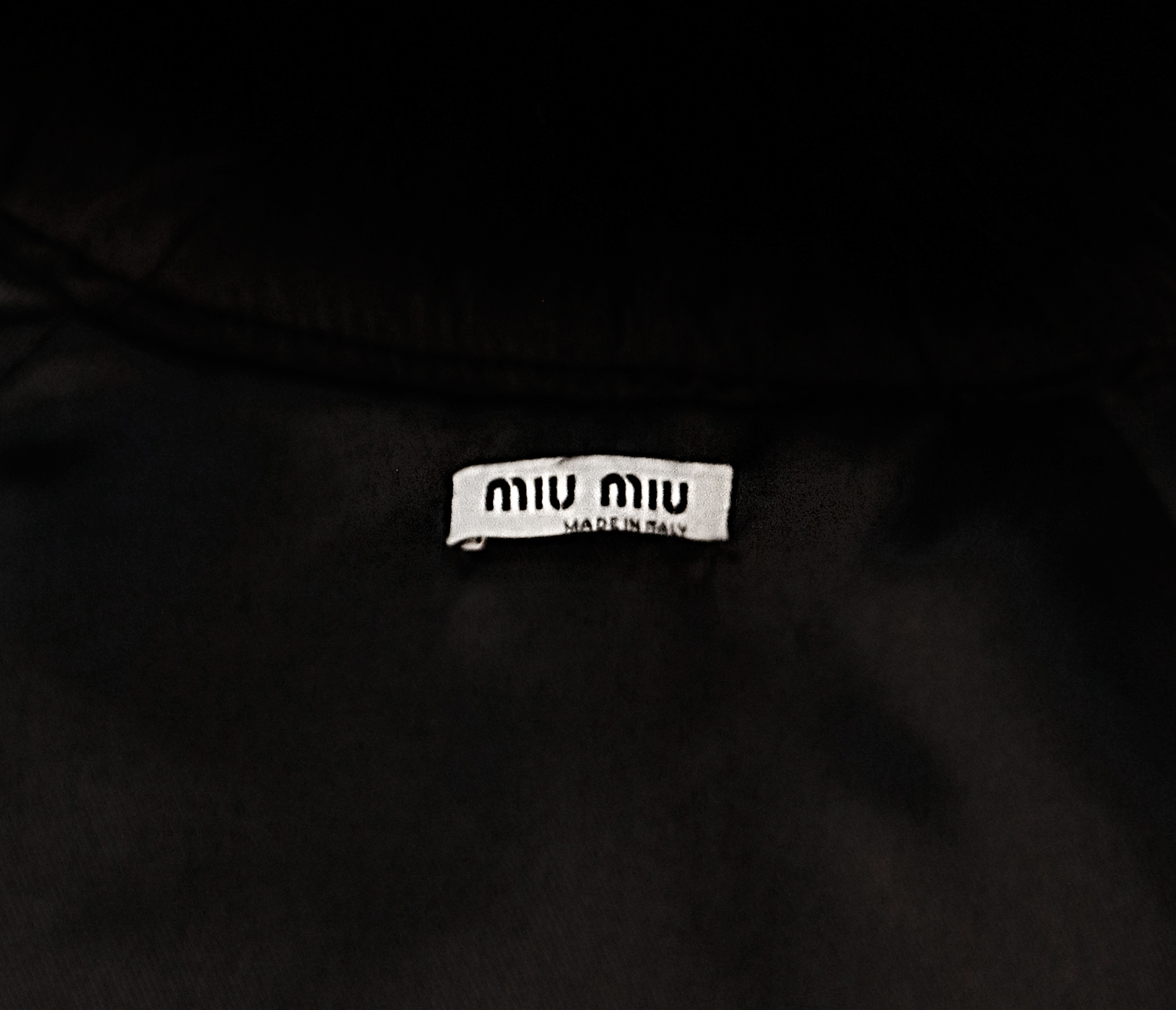 Miu Miu Black Bomber Jacket